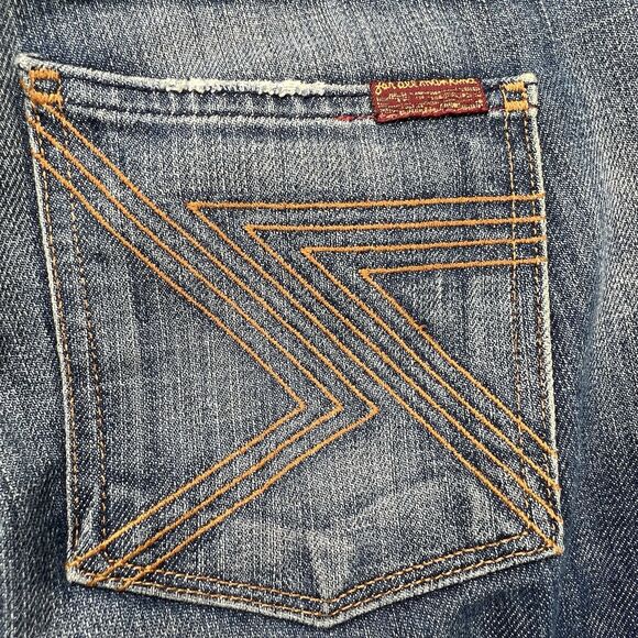 7 For All Mankind Bootcut Jeans Women’s 28 (Actual 31x29) USA Made Western Boho - Picture 5 of 13
